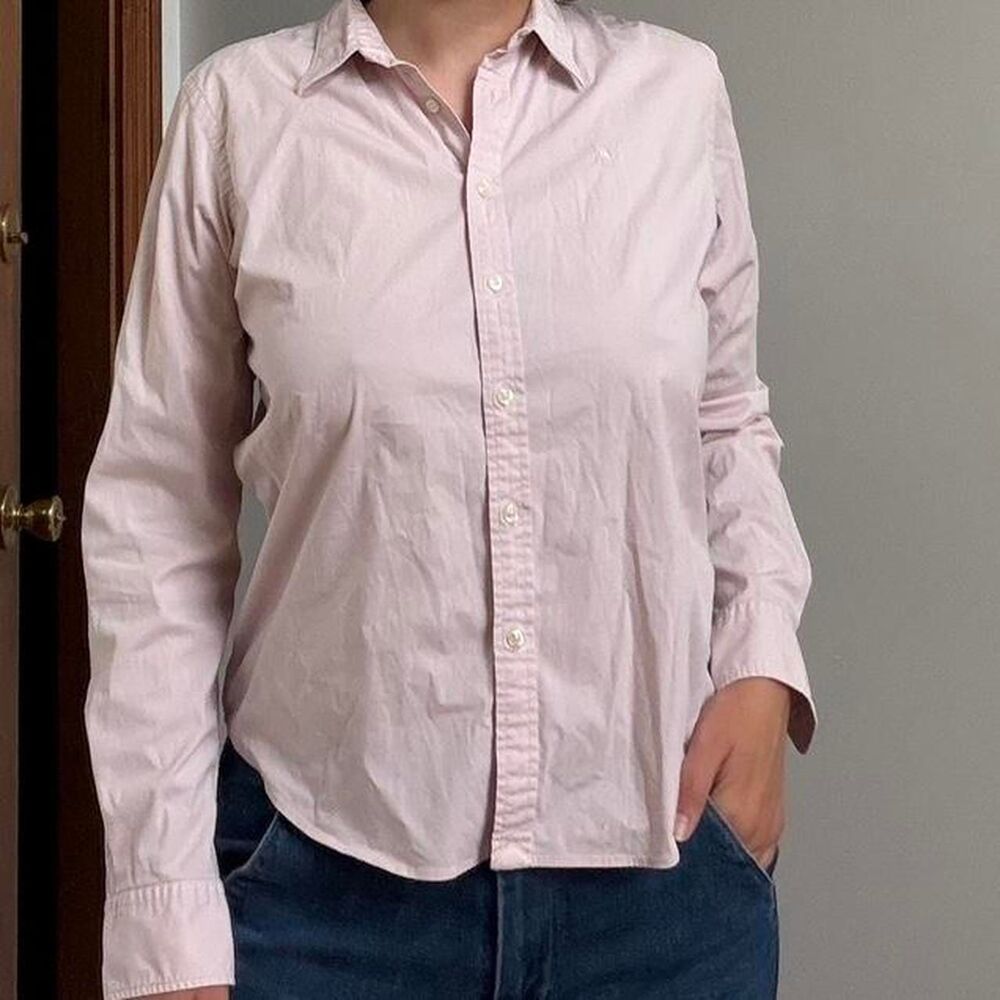 Ralph-lauren Women's slim fit Pink Shirt button down size med/large